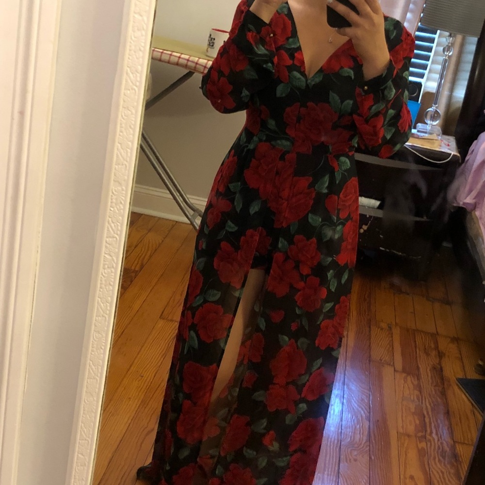 Gorgeous red floral dress